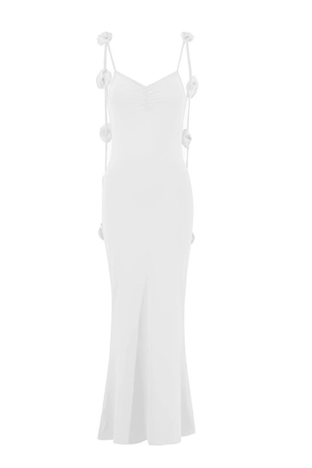 Witte Zeemeermin Spaghetti Bandjes Backless Formele Jurk