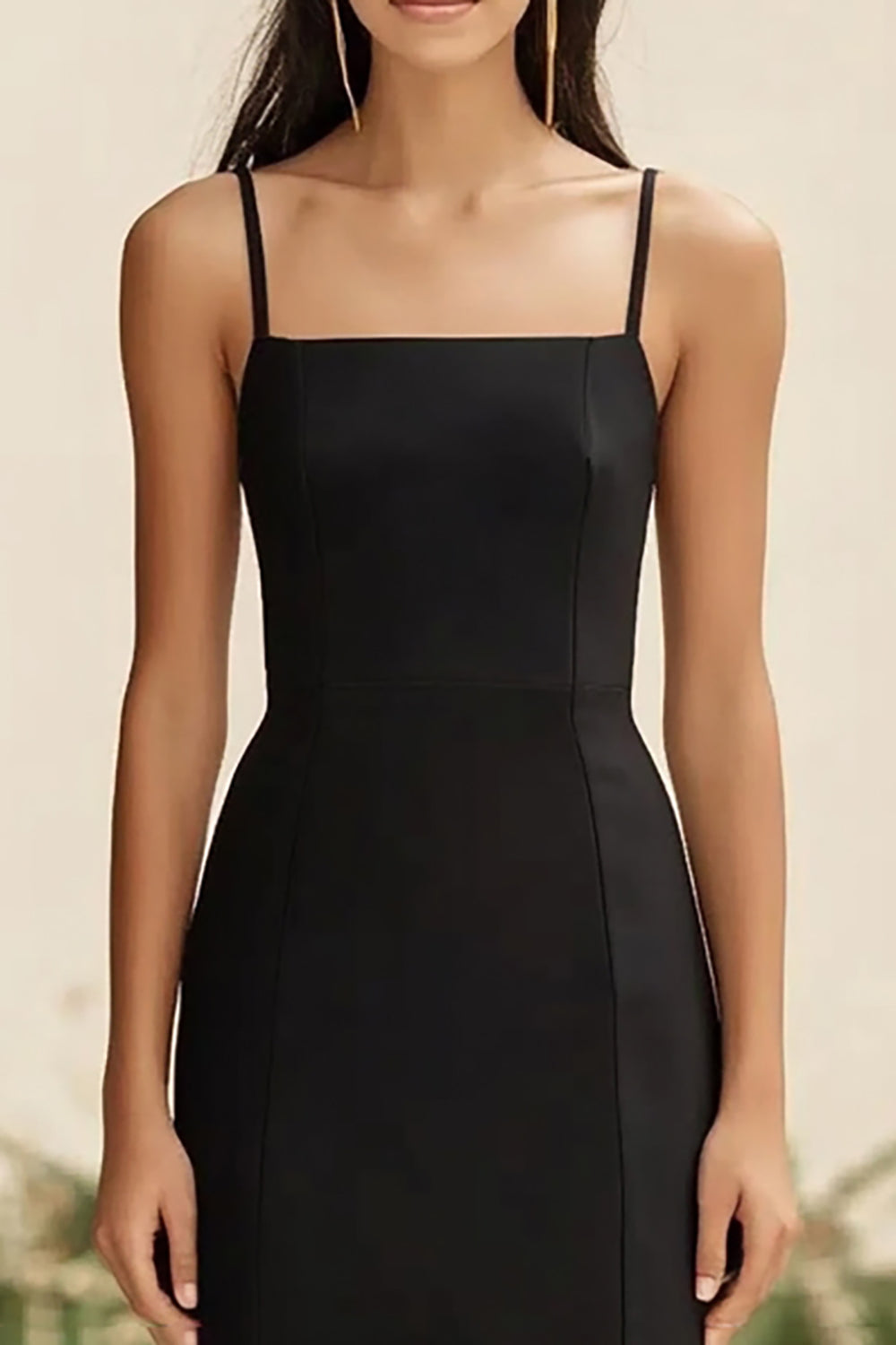 Chiffon schede zwarte midi formele jurk