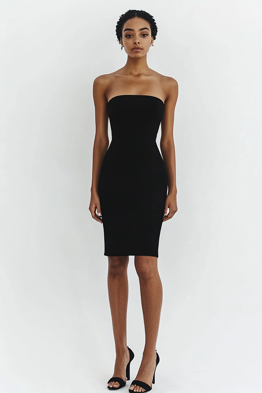 Strapless Simple Bodycon Little Black Dress