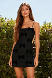 Bodycon Spaghettibandjes Little Black Dress met strikken