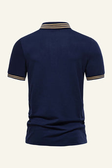 Slim Fit Navy Poloshirt met korte mouwen
