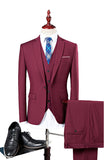 3 stuks marineblauwe slim fit casual smokingpakken