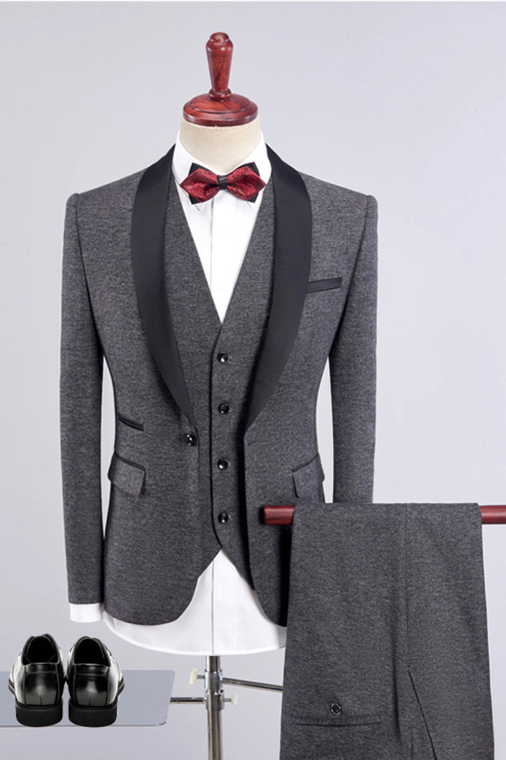 Paarse 3-delige herenpakken