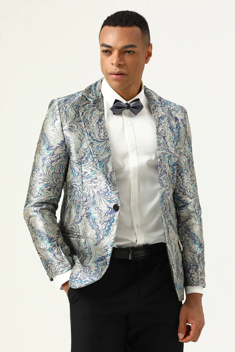 Zilveren blazer shop