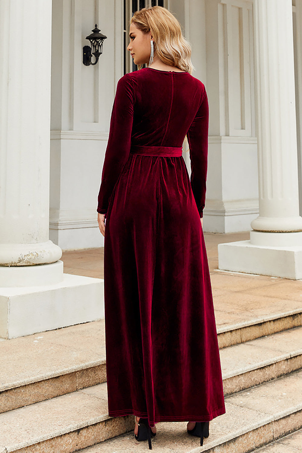 Een lijn juweel hals zwart fluwelen vakantie feestjurk