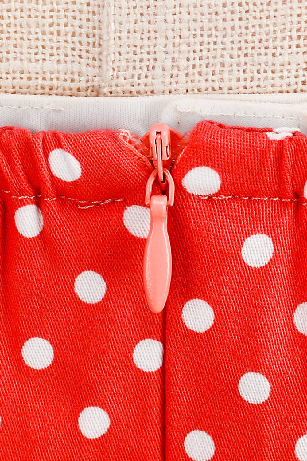 Halter Rode Polka Dots 1950s Jurk