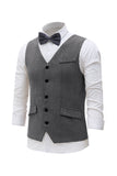 Zwart Single Breasted Shawl Revers Heren Pak Vest