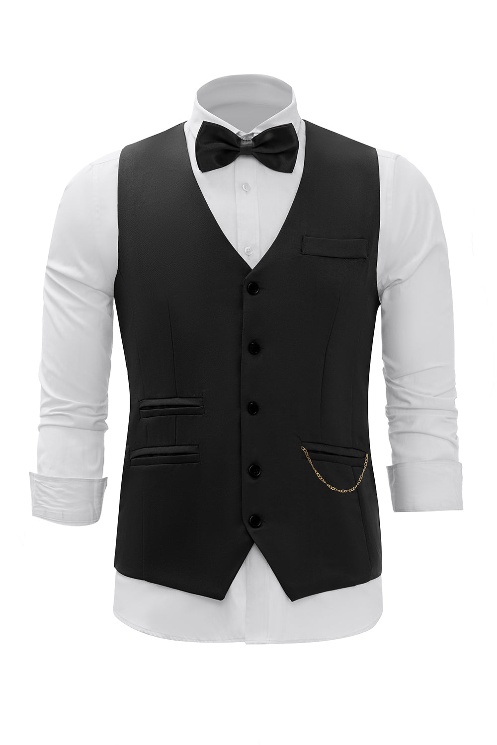 Bordeaux sjaal revers single breasted heren pak vest
