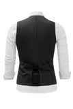 Bordeaux sjaal revers single breasted heren pak vest