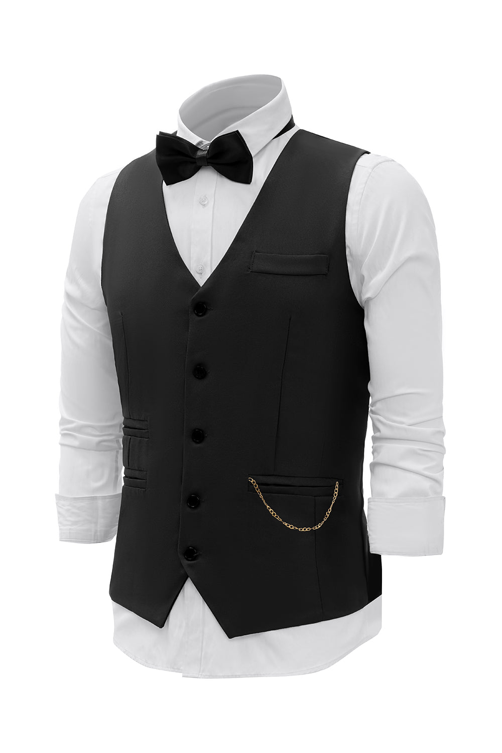Bordeaux sjaal revers single breasted heren pak vest