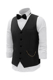 Bordeaux sjaal revers single breasted heren pak vest