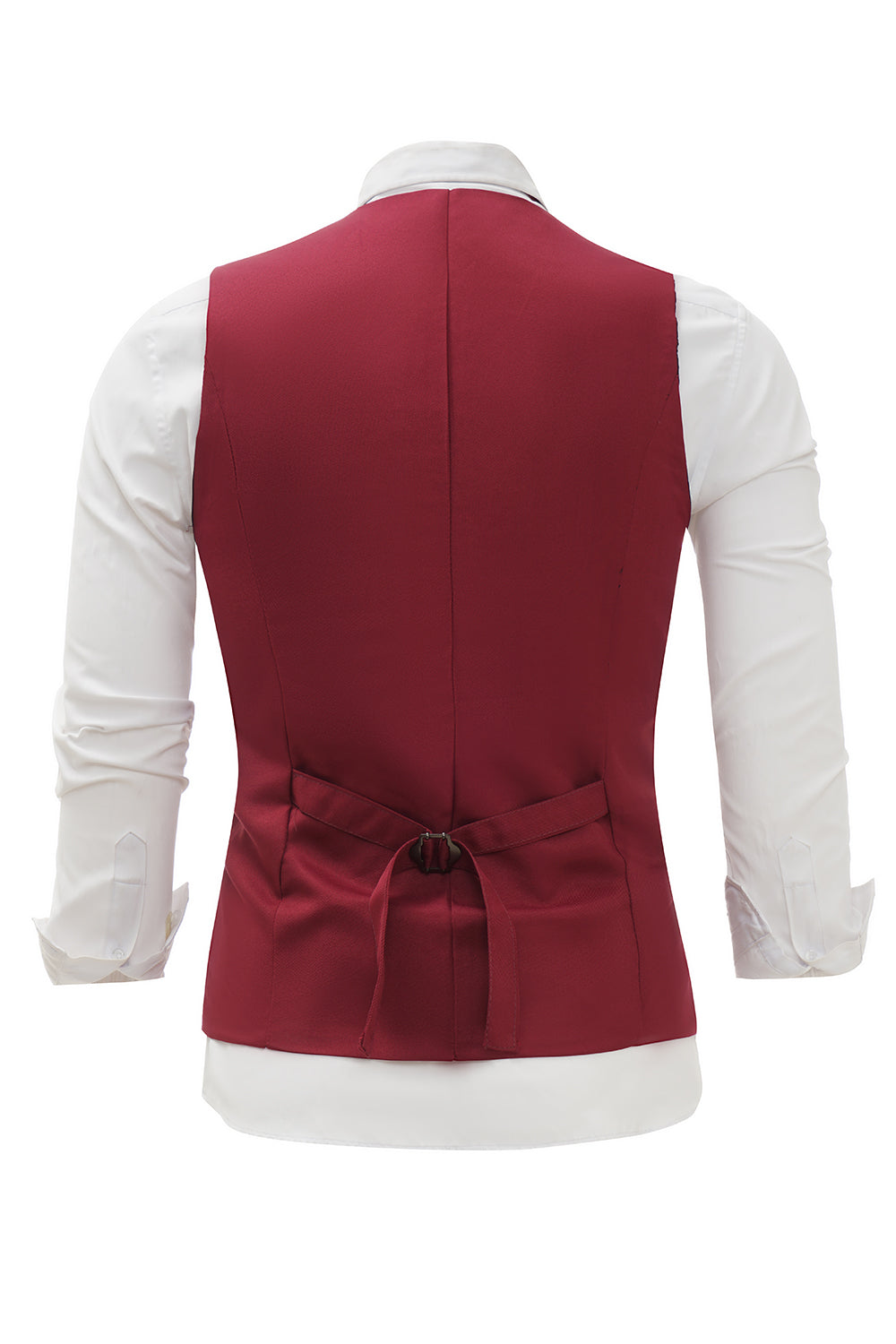 Bordeaux sjaal revers single breasted heren pak vest