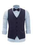 Bordeaux sjaal revers single breasted heren pak vest