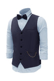 Bordeaux sjaal revers single breasted heren pak vest