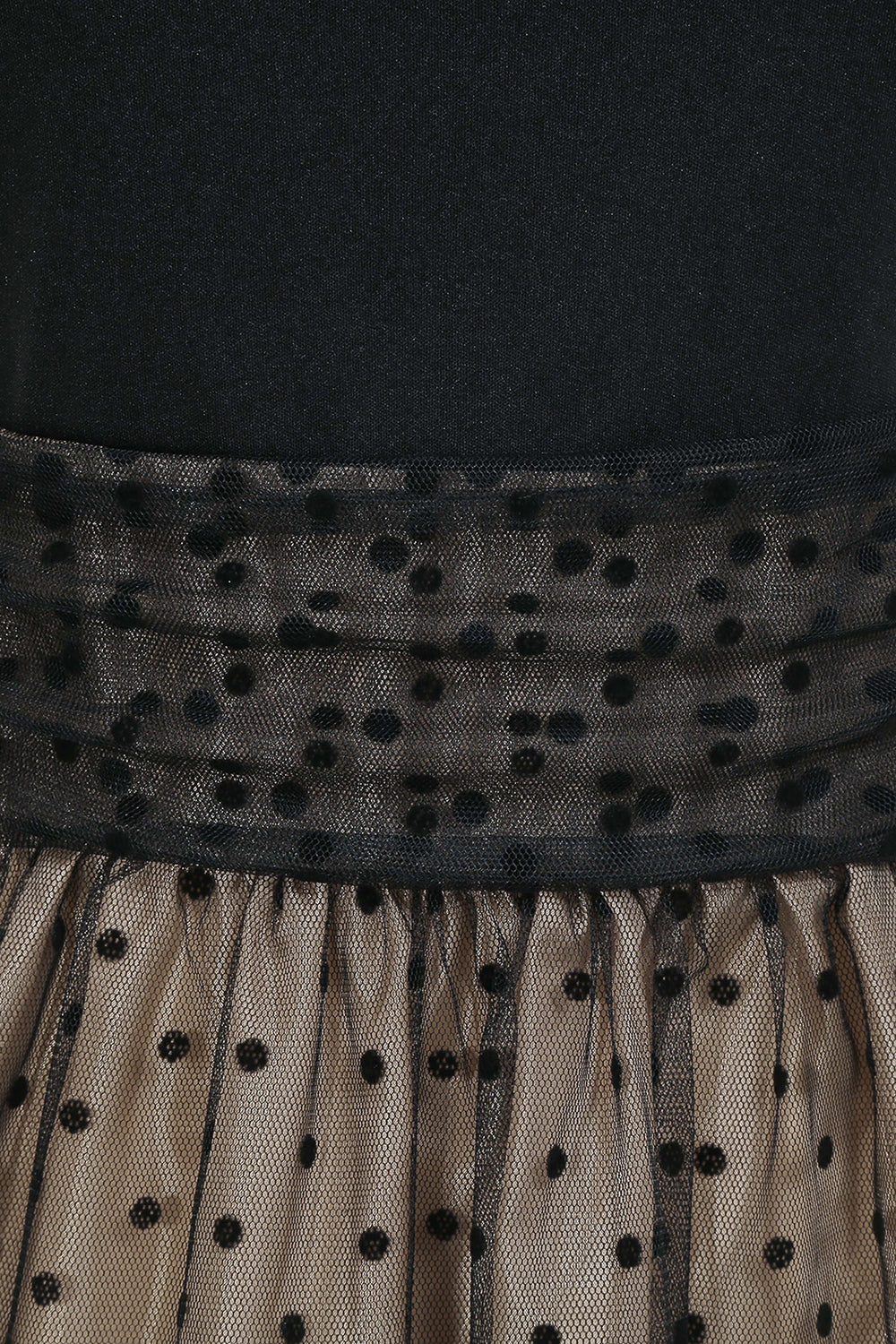 Zwarte Polka Dots Vintage jaren 1950 Jurk