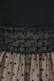 Zwarte Polka Dots Vintage jaren 1950 Jurk