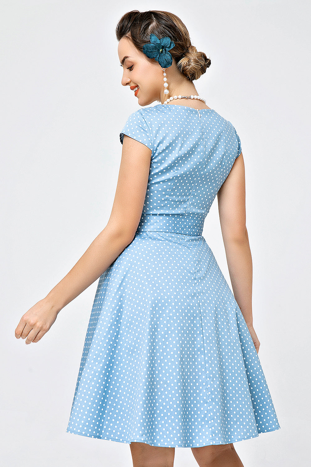 Jaren 50 Swing Jurk met Bloemenprint