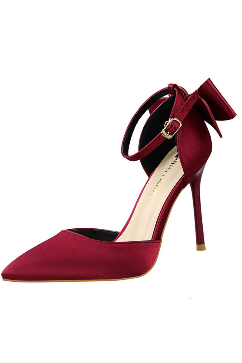 Burgundy heels sales
