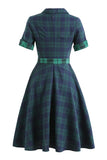 Groene Plaid jaren '50 Jurk