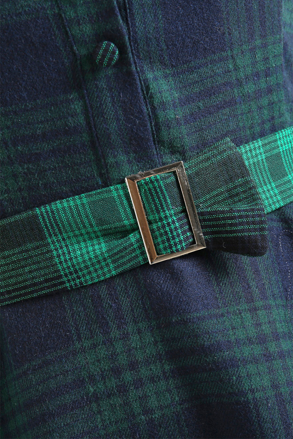 Groene Plaid jaren '50 Jurk