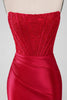 Afbeelding in Gallery-weergave laden, Sparky Red Strapless Bodycon Korte Homecoing Jurk met Kant