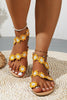 Afbeelding in Gallery-weergave laden, Gele bloem Boho platte sandalen
