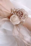 Champagne Pearl Prom pols corsage voor bruiloft