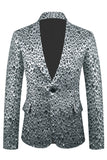 Gouden Jacquard Sjaal Revers Heren Blazer