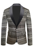 Zwart Wit Revers met inkeping Heren Blazer