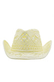 Abrikoos breien Western Cowboy Hat Straw Hat Holle Out Sunhat