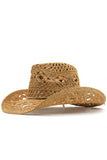 Abrikoos breien Western Cowboy Hat Straw Hat Holle Out Sunhat