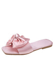 Roze pantoffels met strik voor dames