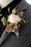 Elegante Blush Prom Pols Corsage en Boutonnière voor heren voor huwelijksfeest