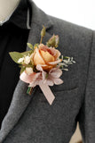 Elegante Blush Prom Pols Corsage en Boutonnière voor heren voor huwelijksfeest