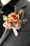 Elegante Blush Prom Pols Corsage en Boutonnière voor heren voor huwelijksfeest