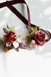 Elegante Blush Prom Pols Corsage en Boutonnière voor heren voor huwelijksfeest