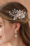 Bloem Kristal Parel Strass Bruiloft Hair Clip