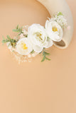 Witte Pols Corsage Floral Handgemaakte Armband Groen Haarkam Floral Bruids Zendspoel