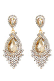 Bruid legering Rhinestone Tear Drop vormige Champagne oorbellen (1paar)