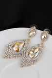 Bruid legering Rhinestone Tear Drop vormige Champagne oorbellen (1paar)