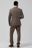 Brown Peak Lapel 3-delige single breasted heren galapakken