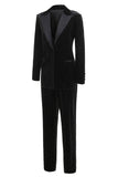 Zwarte Polk Dots One Button 2-delig damespak