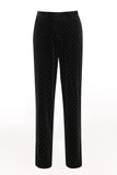 Zwarte Polk Dots One Button 2-delig damespak