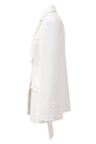 Witte Asymmetrische blazer met lange mouwen