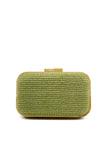 Gele Handgemaakte Houten Clutch Bag