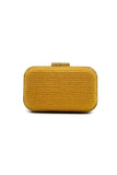 Gele Handgemaakte Houten Clutch Bag