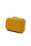 Gele Handgemaakte Houten Clutch Bag