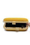 Gele Handgemaakte Houten Clutch Bag