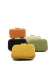 Gele Handgemaakte Houten Clutch Bag