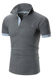 Zwart slim fit katoenen poloshirt voor heren